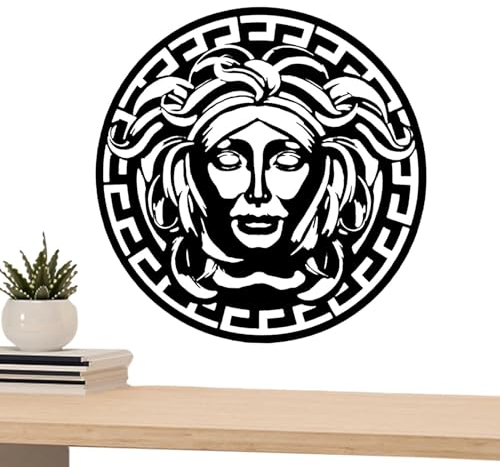 Kioriur Medusa Wandkunst aus Metall – Medusa Schwarze Wandskulptur aus griechischem Metall Quallen-Akzente, hohl, abstrakt, ausgeschnitten, für Restaurant