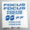 Stickersland® Aufkleber-Set kompatibel mit Rahmen MTB Mountainbike und Helm | Aufkleber-Aufkleber mit Logos | Stickersland® – Focus (Blau glänzend)