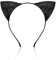 XIHIRCD Serre-Tête Oreilles de Chat, Serre-Tête à Paillettes Noires Brillantes pour Femmes Serre-Tête Mignon pour Cheveux de Chat Accessoires pour Cheveux d'Halloween pour Fête Cosplay de Vacances
