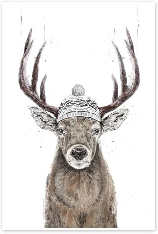 Lass uns rausgehen Poster von Balazs Solti 90 x 130 cm Weiß Wandbilder Wanddeko