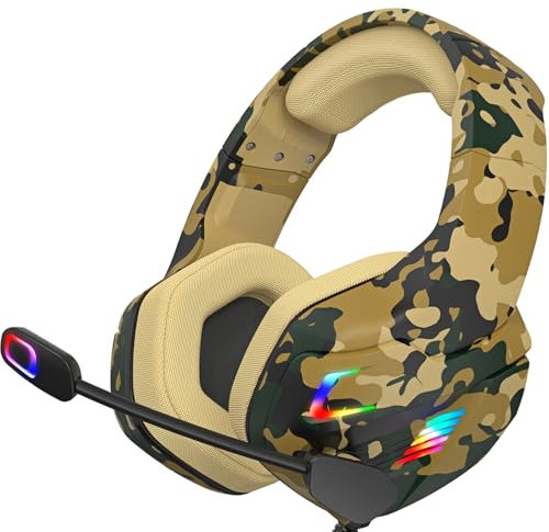 Gaming Headset with Microphone, Lightweight Gaming Headphones