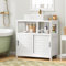 SogesPower Mobile lavabo bianco mobiletto lavabo con ante e ripiani, mobiletto base per lavandino, mobile da bagno 60 x 30 x 60 cm, mobili da bagno per bagno