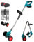 Tondeuse à gazon à 2 roues sans actionnement, batterie tondeuse électrique, 1500 W Tondeuse manuelle Push avec 3 lames pour jardin, patio intérieur (bleu)