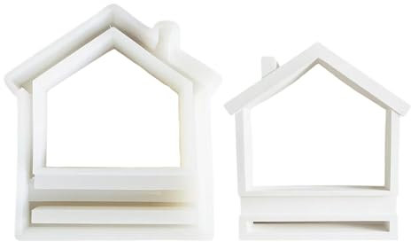Ksikdeg Moule en silicone en forme de maison créative - Souple et flexible - Moule en silicone pour décoration de maison
