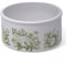 Ceramic Pet Food or Water Bowl with Woodland Animal Illustration - Green