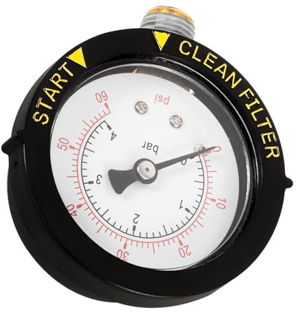 iplusmile Manómetro de Presión para Piscina y /4 Npt 60 Psi Accesorio para Medidor de Agua y Sistemas de Agua Diseño Ligero y Portátil