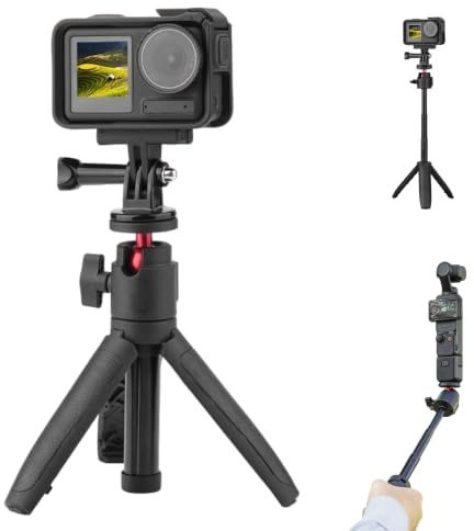 Camera Tripod Mount Mini Table Tripod Selfie Stick 1/4 Screw | For Insta GO3, action, Gopro, Pocket, Insta360ONE X2/3, extendable handheld