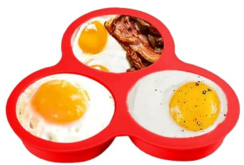 Ahuuen Silikon Backformen Für Die Heißluftfritteuse,3-Kavitäten Cupcake Backform | Muffin Backform Für Heißluftfritteuse,Zum Kochen Und Backen Von Pudding Hamburgern Kuchen In Der Mikrowelle Und