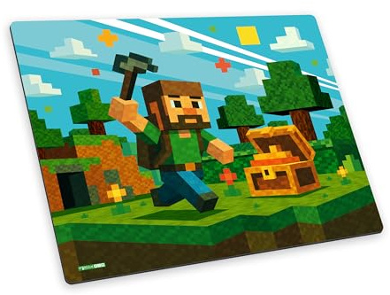 itenga Schreibtischunterlage Blockgame Pixel 50x40cm - abwischbar rutschfest glatt Kunststoff - Tischset