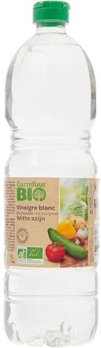 CARREFOUR BIO - Vinaigre Blanc Bio - la bouteille d'1L - Le Lot De 4