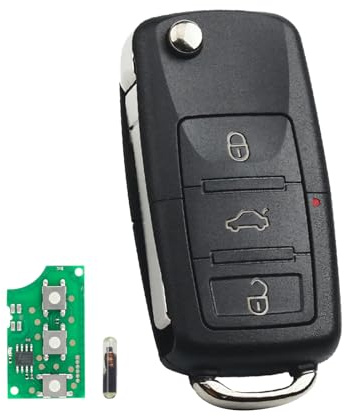 1K0959753G 3 Buttons For VW Remote Key Fob for Volkswagen VW Golf Jetta Caddy Tiguan Eos Golf Plus Touran VW Eos Seat Altea with ID48 chip Replace or Add Skoda Octavia Key Fob