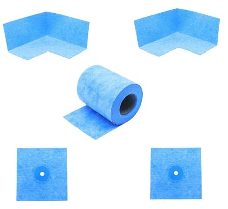 Bauhandel24 Kit de bande d'étanchéité D12 Bande d'étanchéité 10m kit etancheite douche bande d etancheite salle de bain étanchéité douche italienne