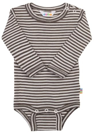Joha Baby Langarm-Babybody Merinowolle-Seide Body, Größe:68/74, Farbe:Brown