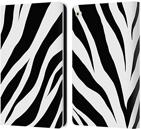 Head Case Designs Offizielle Grace Illustration Zebra Tierdrucke Leder-Wallet-Hülle Kompatibel mit Apple iPad Air 2 (2014)