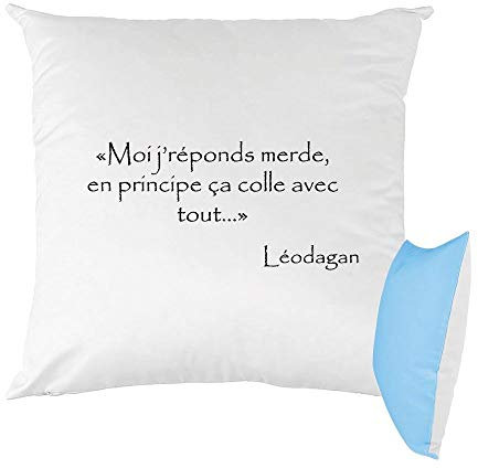Mygoodprice Coussin Bicolore imprimé 40x40 cm Kaamelott léodagan Merde Vert