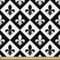 ABAKUHAUS Fleur De Lis Gewebe als Meterware, Schachbrett-Logo, Schön Gewebten Stoff für Polster und Wohnaccessoires, 1M (148x100cm), Weiß und Schwarz