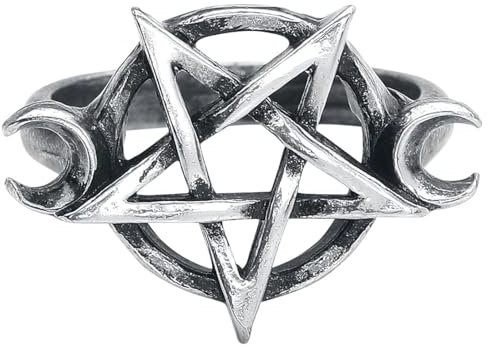 Alchemy Gothic Goddess Frauen Ring silberfarben S Hartzinn Gothic