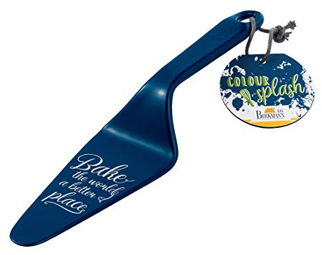 Birkmann Colour Splash Pelle à tarte en plastique avec inscription en allemand Bleu
