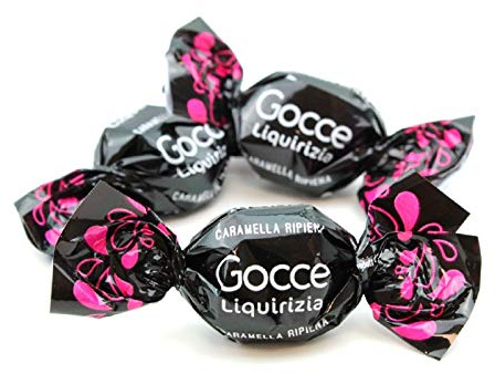 CARAMELLA RIPIENA GOCCE LIQUIRIZIA FIDA BONELLE 1 KG GOCCE PINO TENEREZZA CANDY