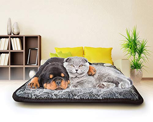 GAOJIAN 20w 110v Waterproof And Non-slip Soft Pet Heating Pad - With Anti-bite Tube Heat Pad - 2 Gears Adjustable Temperature Electric Heating Mat - For Newborn Kittens And Puppies 45×71cm