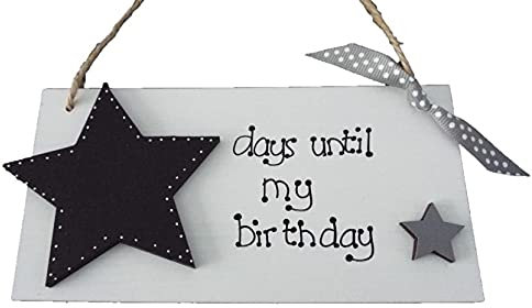 Chalkboard countdown to Birthday sign wooden plaque Personalised ANY WORDING