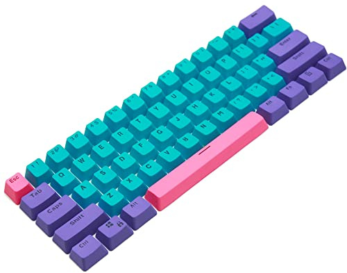 WHYSP PBT Keycaps 60% for 60 Percent Keyboard OEM Profile Backlit Key Cap Replacement 6.25U Space Bar