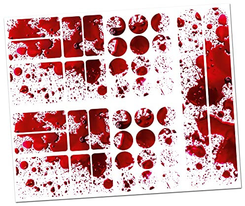 Finest Folia 34 Teiliges Fahrrad Rahmen Schutzfolie Folie Aufkleber Schutz MTB BMX Kette Lackschutzfolie R159 R160 (22 Blood)