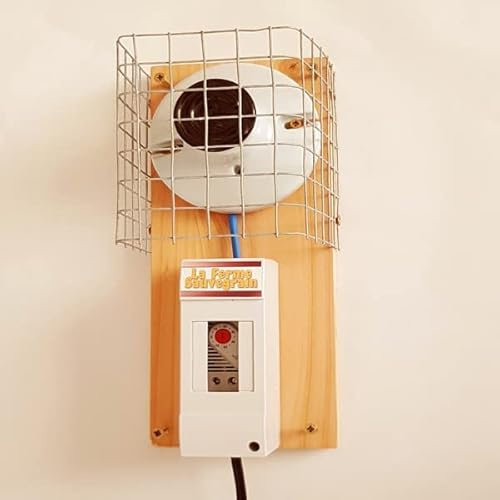 La Ferme Sauvegrain Chauffage céramique 50 W avec Thermostat pour Niche de Chien