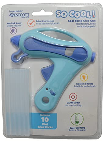 Westcott Pistola per colla a bassa temperatura per giovani artigiani, colori assortiti