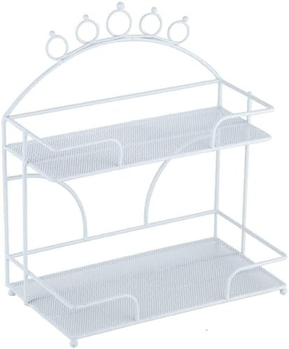 YMXWFC Bathroom Tray Metal Bathroom Vanity Tray Rack Makeup Rack Bathroom Shelf Dressing Table Desktop Stainless Steel Storage Tray