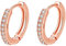 Silber Creolen für Frauen - 925 Sterling Silber mit Zirkonia, Gelbgold/Weißgold/Rosegold/vergoldet Gun Black Sleeper Knorpel Creolen (8/10/12mm)
