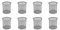 OSCO Silver Wiremesh Round Pen Pot | 8 Pack |Pencil Holder | Desk Tidy | Office Organiser | Makeup Storage | Cosmetics Display | H10.4 x W9 x D9 cm |
