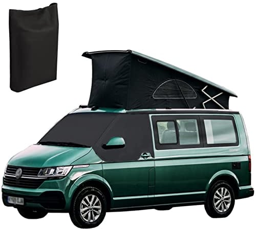 Sonnenschutz Auto Frontscheibe Frontscheibenabdeckung für VW T6, 600D Oxford Gewebe Windschutzscheiben Sonnenschutz Auto Windschutzscheiben Abdeckung Frostschutz für Sommer Winter