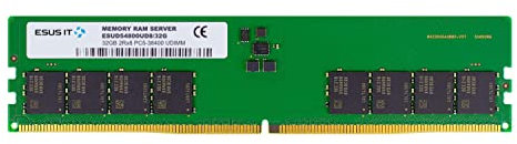 ESUS IT Desktop Computer DDR5 RAM Memory - PC UDIMM Memory Module - Frequency 4800MHz - Power Supply 1,1V - Rank 2Rx8-32GB