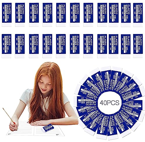 30 Stück Radiergummi Set, Weicher Weiße Radiergummis, Mini 2B Radiergummi, Weich Radierer, Kinder Radierer für Bleistifte Schulen Skizzen Büro Zeichen Künsten