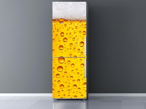 Oedim Kühlschrank-Vinyl Bier 185 x 60 cm, Premium-Vinyl, robust und einfach anzubringen, dekorativer Aufkleber mit elegantem Design
