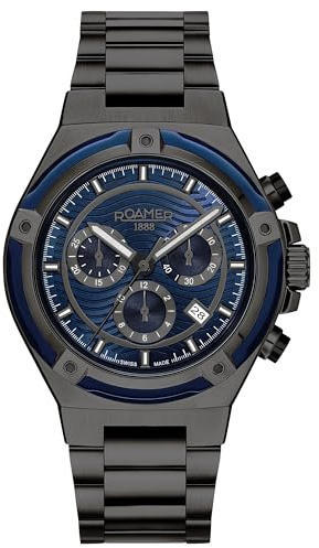 Roamer 221837 44 45 20 Tempo Master Herren-Armbanduhr, Schwarz