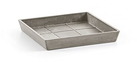 ECOPOTS Soucoupe Square 45 Taupe - 38,5 x 38,5 x H. 3,4 cm