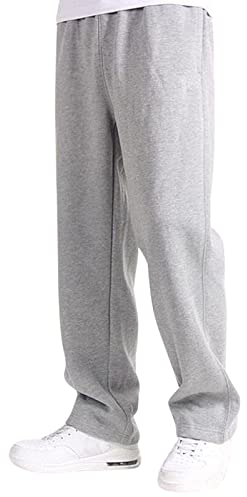 Fulidngzg Baggy Jogginghose Herren Graue Jogger Trackpants Sweathose Winter Warme Fleece Relaxed Fleecehose Lose Winterhose Freizeithose Wide Leg Lockere Streetwear Schlaghose