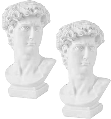 DOITOOL 2st David Statue Nachtlicht Mythologie Gott Skulptur Griechische David-statue Griechische Göttin Statuen David Nackte Figur Nachttisch Griechenland Baby Weiß Schlafen Plastik