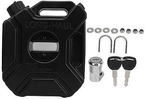 0.75 Gallon/3L Gas Can, Portable Fuel Tank, Oil Petrol Storage Cans, Emergency Backup Gasoline Container, Fuel Transfer Storage Tank for Car, Motorcycle, UTV, ATV (with Bracket)