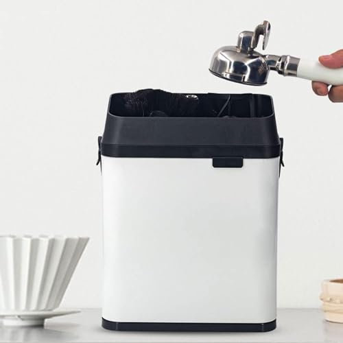 XDLYWUZIQ 300RPM Automatic Portafilter Cleaning Machine, 150W Coffee Portafilter Cleaner with 2 Scrapers and 1 Brush, Detachable, Electric Portafilter Cleaning Machine Knock Box