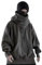 Fulidngzg Ninja Hoodie Herren Dicke Pulli Rollkragenpullover Harajuku Schalkragen Pullover Kapuzenpullover Vintage mit Kapuze Hoodie Oversized Fleece Fleecepulli Sweatshirts Sweater
