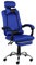 Totò Piccinni Sedia Ufficio BETA Gaming Ergonomica Reclinabile Girevole con cuscini e poggiapiedi con rotelle e poggiatesta (Beta Blu)