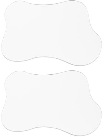 sourcing map 2 Pcs sous-Verres Irréguliers en Acrylique, Forme de Nuage Créatif pour Tasses à Café, Ornements de Table à Manger pour Cuisine et Bar, Transparent (18x15,6 cm)