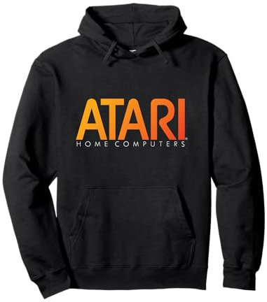 Orangefarbenes Logo für Atari Heimcomputer Pullover Hoodie