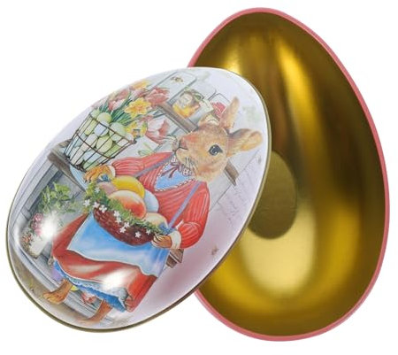 Zerodeko Easter Form Süßigkeitenbox Aus Blech Füllbare Keksdose Für Ostern Für Party Und Festlichkeiten Dekorative Verpackung Für Süßigkeiten Und Kekse