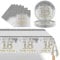 POPOYU 37Pcs White and Gold 18th Birthday Tableware Set,Silver Party Plates 18th,18th Birthday Plates and Napkins,18thBirthday Table Cloth for Him Her Men Women BirthdayGift Party Supplies