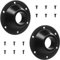 Qarmijaer 2 Pack RV Table Base, RV Pedestal Table Base Flange, Table Leg Base Mount Flush, Table Floor Mounting Base Plate Easy Install Easy to Use