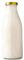 Pack of 6 x 1 Litre Glass Milk Bottles with lids, ideal for Juice & Raw Milk (6 x Gold Lid)